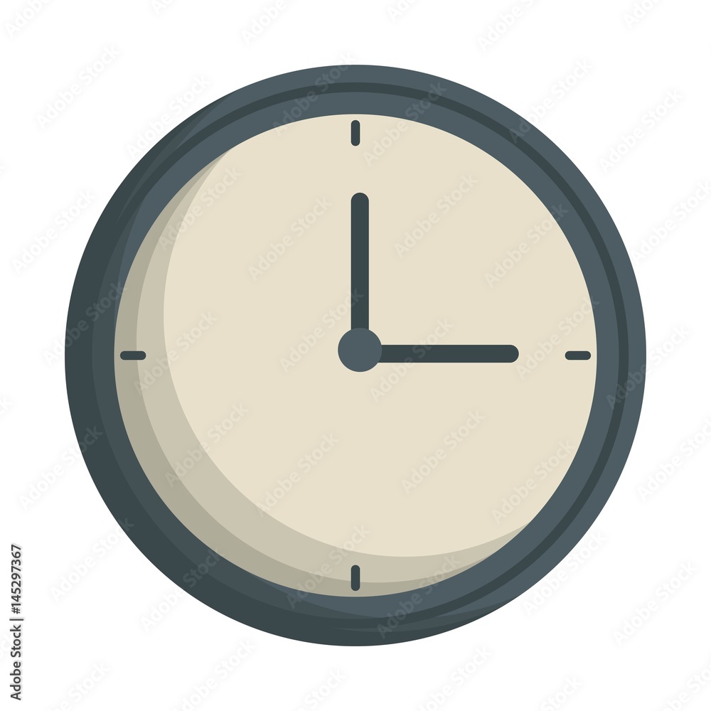 clock icon over white background. vector illustration clock icon over white background. vector illustration