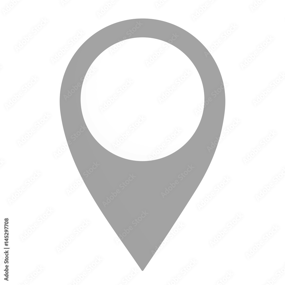 location pin icon over white background. vector illustration