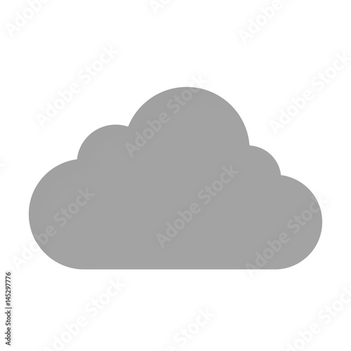 cloud storage icon over white background. vector illustration