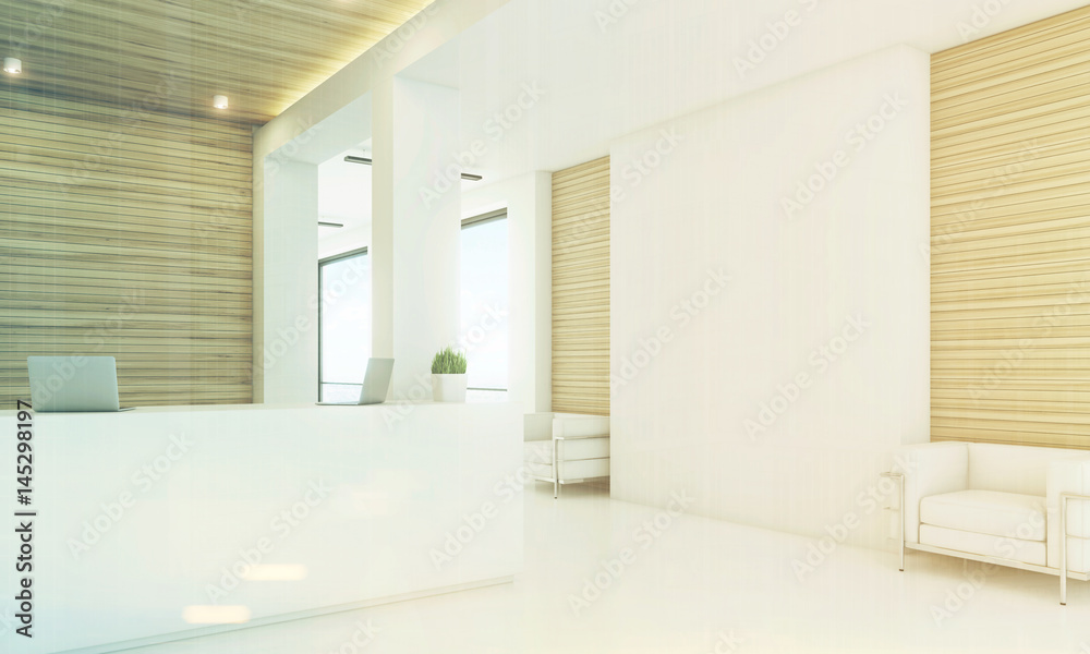 Light wood reception, armchair, side, toned Light wood reception, armchair, side, toned