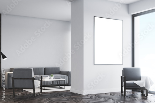 Living room poster  white  side