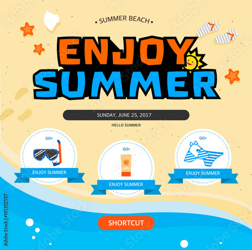 Cool summer sea and beach