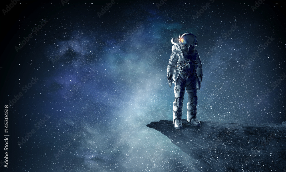 Astronaut in outer space. Mixed media . Mixed media Astronaut in outer space. Mixed media . Mixed media