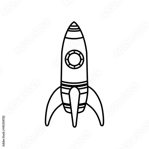 Spaceship start up symbol icon vector illustration graphic design