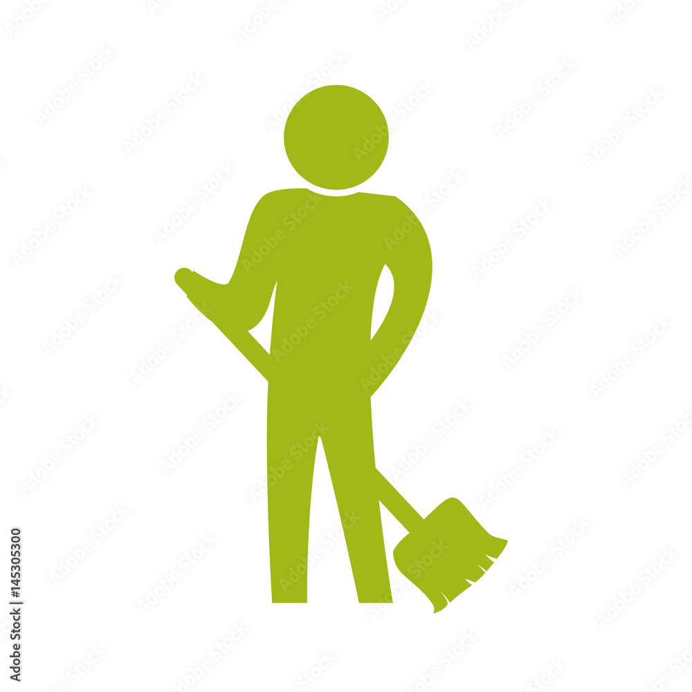 Sweeping the floor icon vector illustration graphic design Sweeping the floor icon vector illustration graphic design