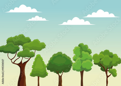 tree nature forest botanical design vector illustration eps 10