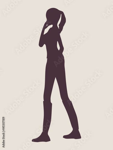 Sexy women silhouette. Fashion mannequin. Vector Illustration