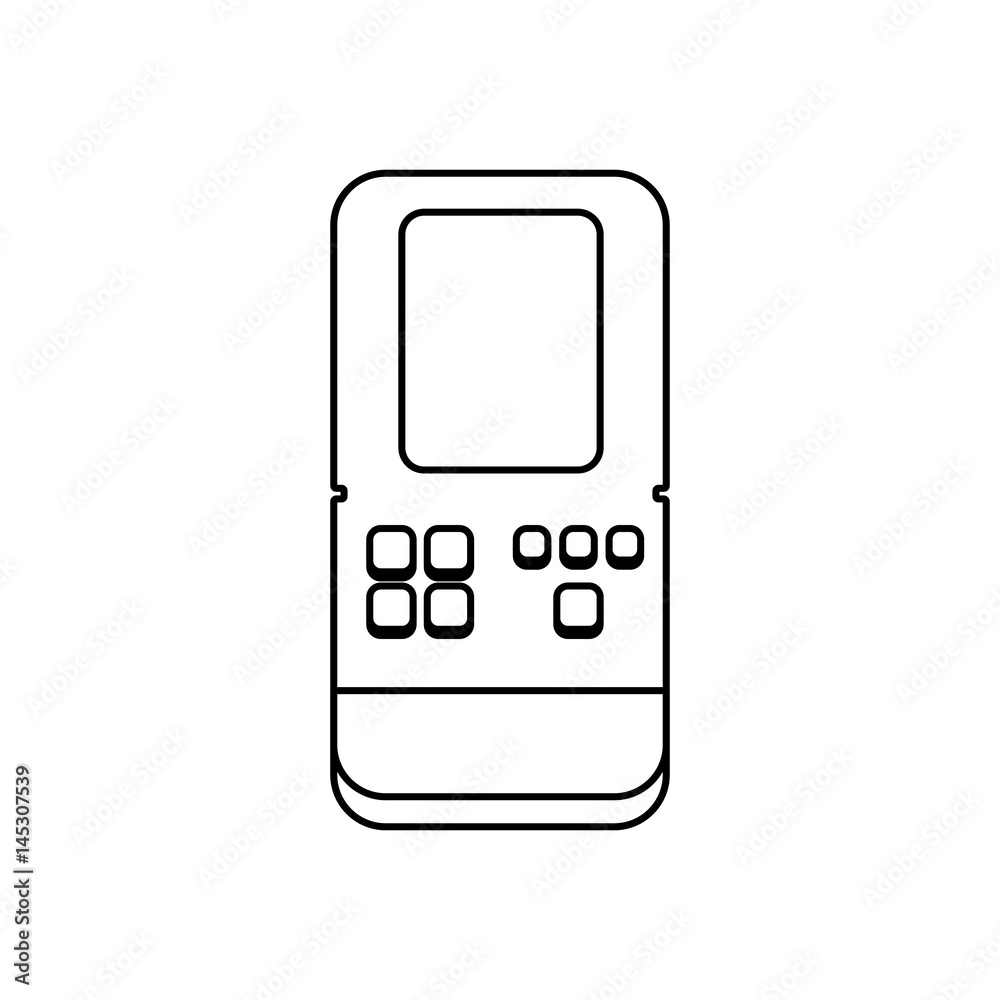 Tetris videogame console icon vector illustration graphic design Tetris videogame console icon vector illustration graphic design