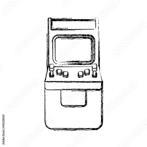 Videogame arcade machine icon vector illustration graphic design