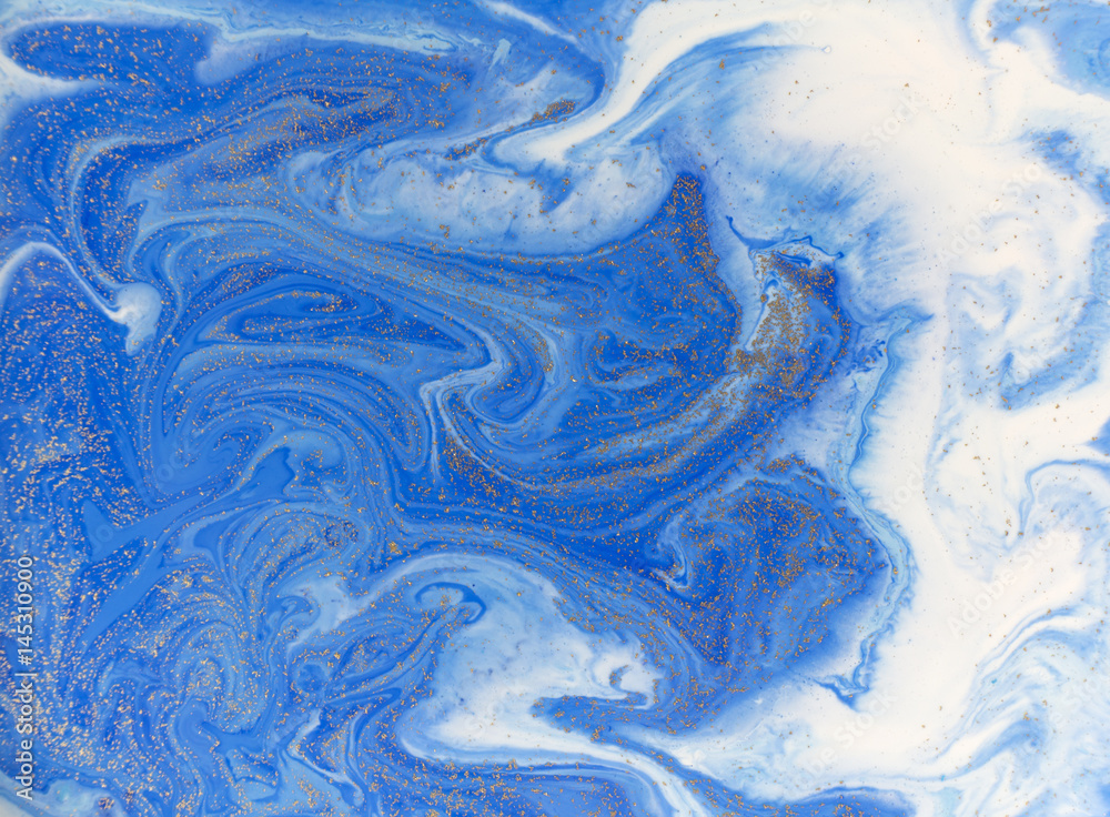 Blue liquid texture. Watercolor hand drawn marbling illustration. Ink marble background. Blue liquid texture. Watercolor hand drawn marbling illustration. Ink marble background.