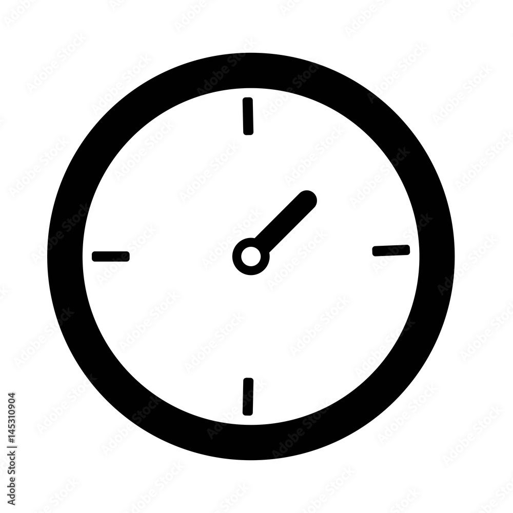 clock icon over white background. vector illustration clock icon over white background. vector illustration