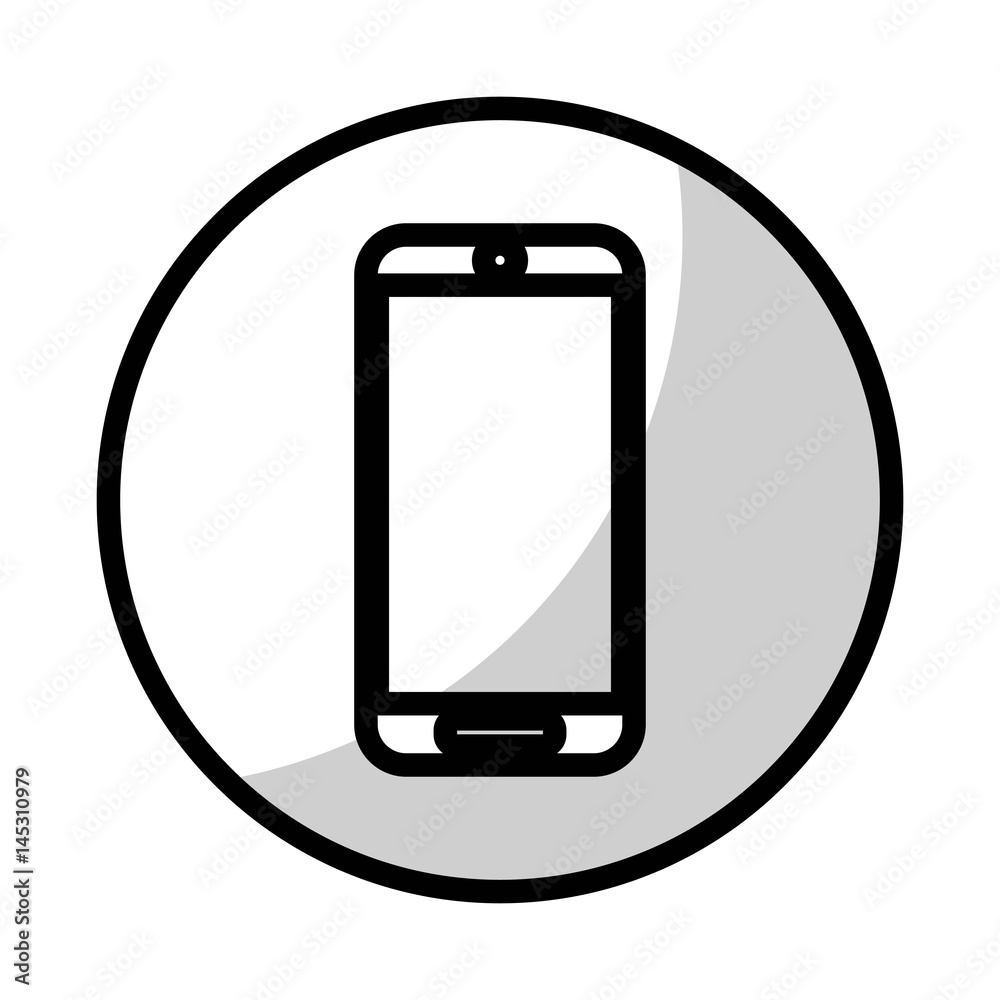 smartphone device icon over white background. vector illustration smartphone device icon over white background. vector illustration