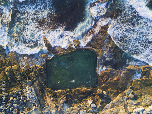 People swimming at Mahon Pool, Maroubra, Sydney photo