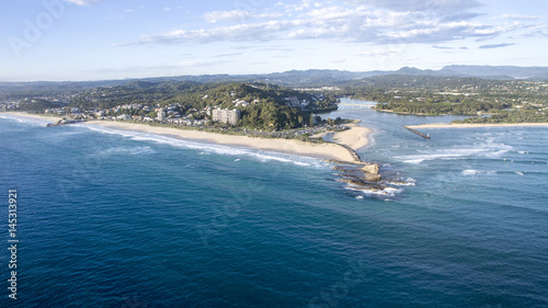 Aerial view of Currumbin Rock and beach, and surrounds. Gold Coast, Australia photo