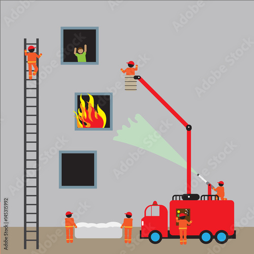 fire engine,  firefighting
