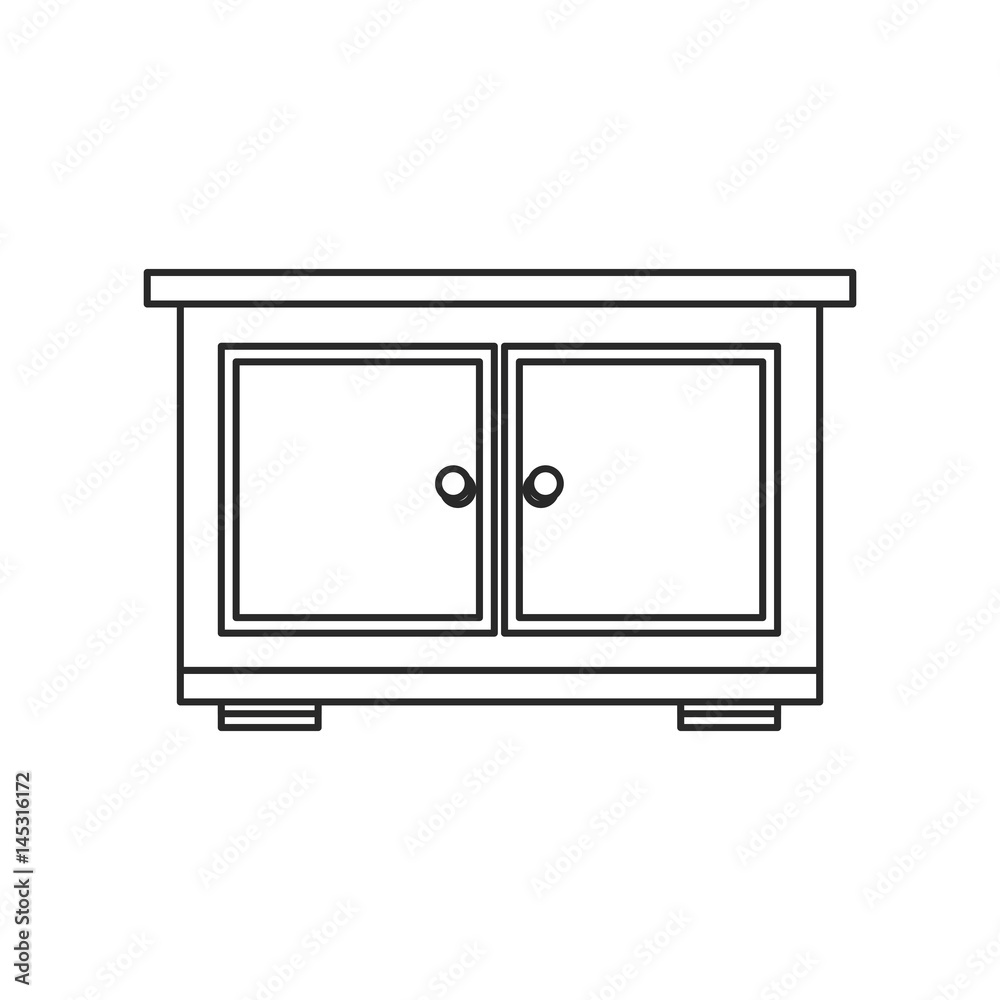 bedside table furniture room outline vector illustration eps 10 bedside table furniture room outline vector illustration eps 10