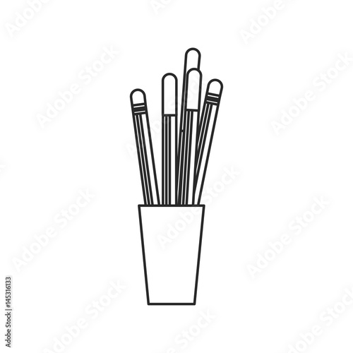 pencil pen paint utensils outlinevector illustration eps 10 photo