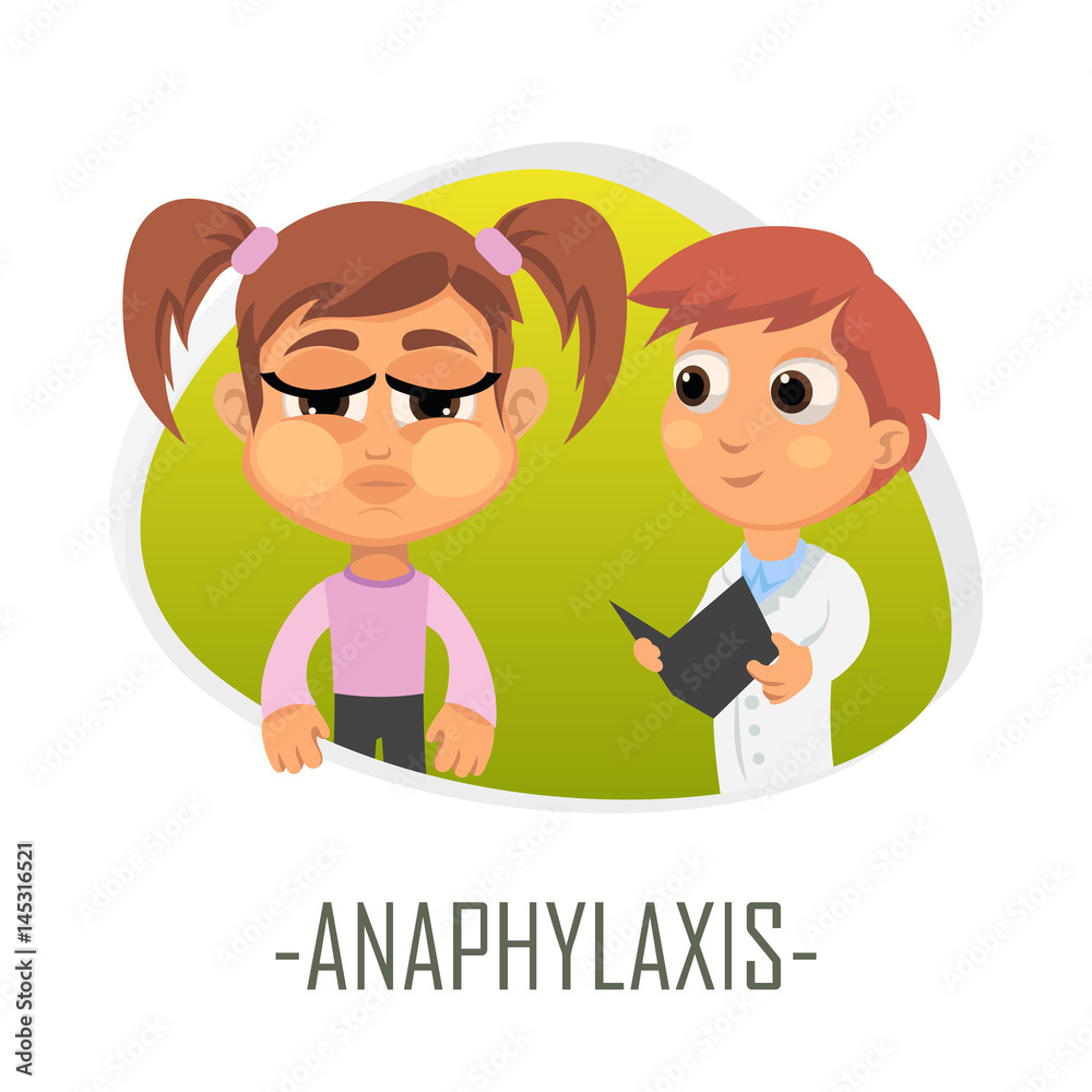 Anaphylaxis medical concept. Vector illustration. Anaphylaxis medical concept. Vector illustration.