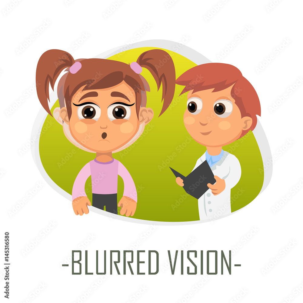 Blurred vision medical concept. Vector illustration.