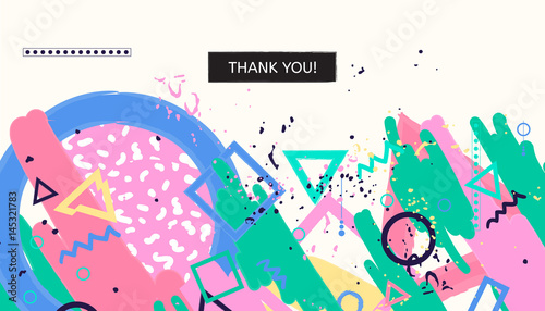 Abstract universall header. Modern graphic design. Hand Drawn creative geometric textures. Web, poster, invitation, brochure, business card design idea. Vector trendy illustration.