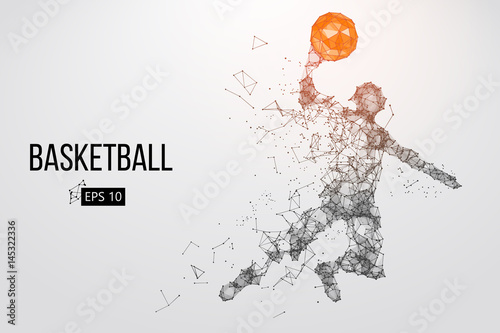 Silhouette of a basketball player. Vector illustration