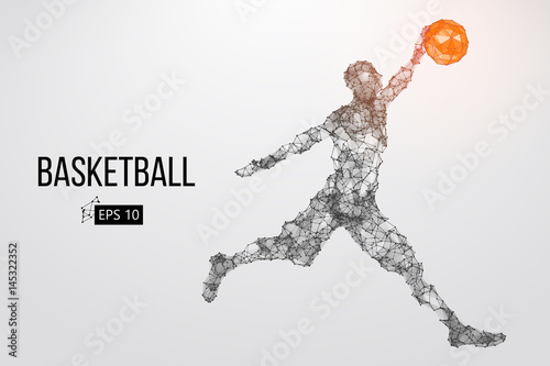 Silhouette of a basketball player. Vector illustration