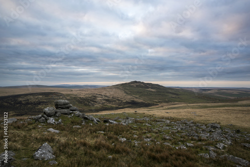 Brown willy tor at dawn with a cloudy sky, cornwall, uk © stevie_uk