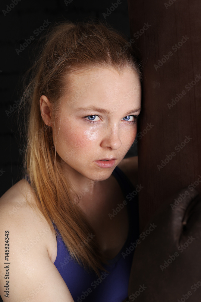 Fototapeta premium Sporty athletic woman