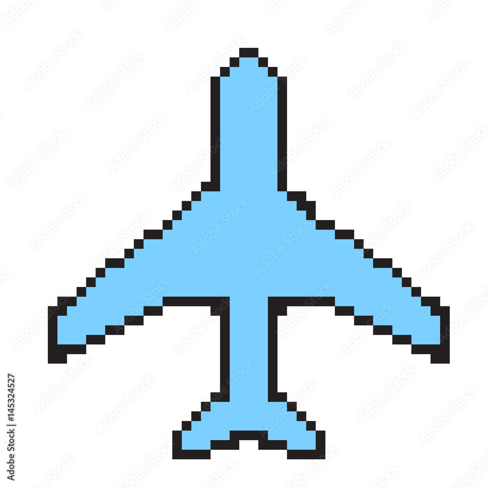 Fototapeta premium Vector of plane icon 8 bit. EPS8 .
