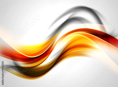 Design trendy elements for card, website, wallpaper, presentation. Sunny modern bright waves art. Blurred pattern effect background. Abstract creative graphic template. Decorative business style.