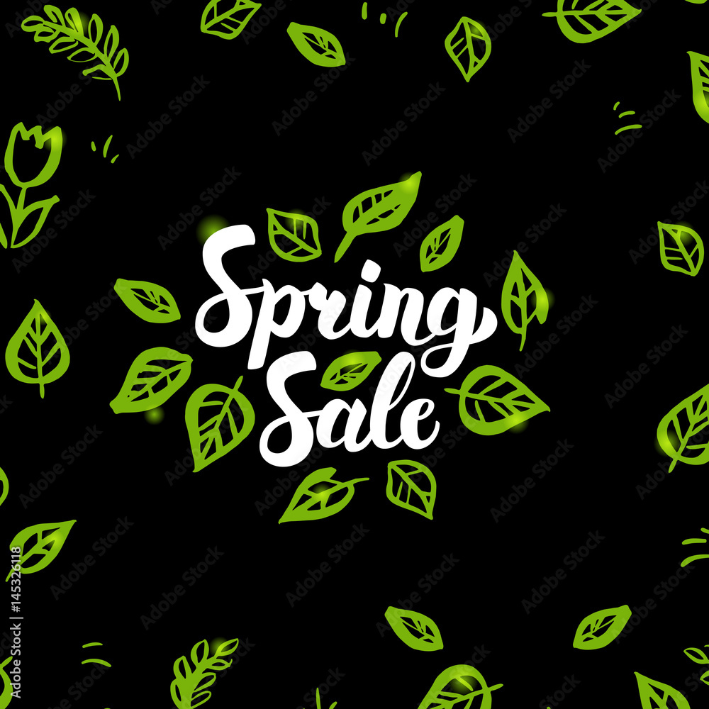 Naklejka premium Spring Sale Postcard