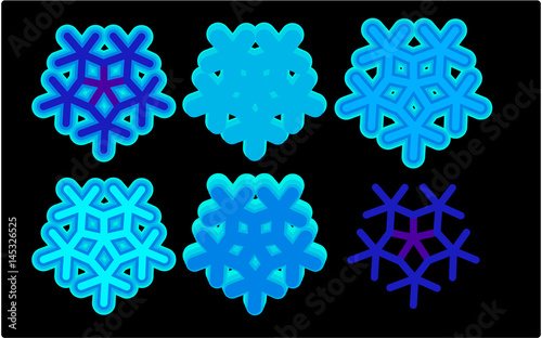 Set of snowflakes