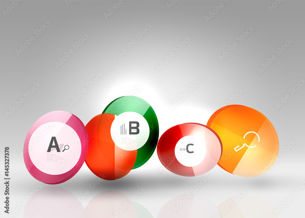 Colorful glossy circle infographics Colorful glossy circle infographics