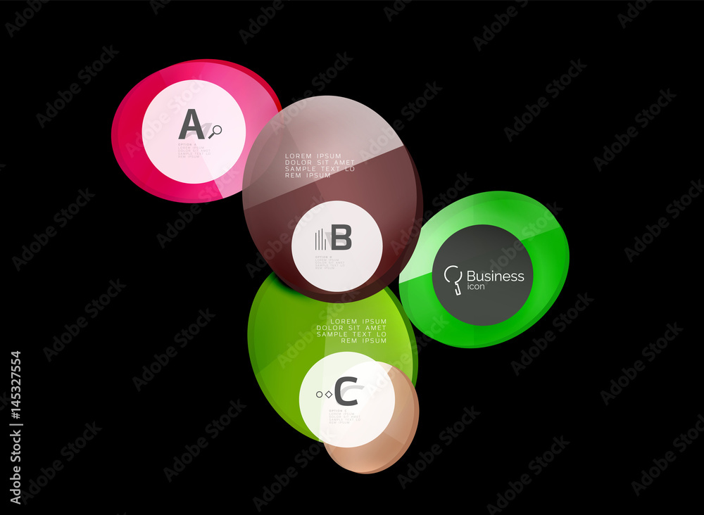 Glass circles on black Glass circles on black