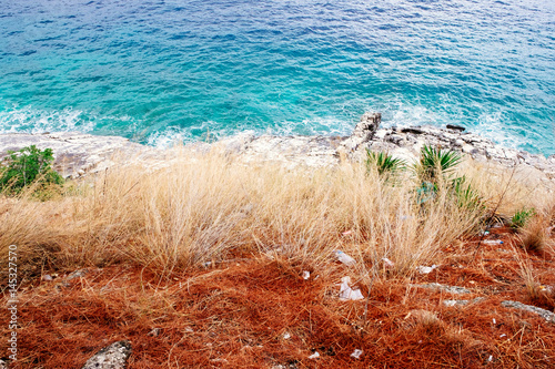 Fototapeta Naklejka Na Ścianę i Meble -  Colorful coastline of Greek island
