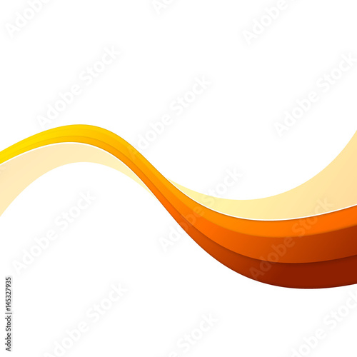 Futuristic orange speed abstract swoosh wave