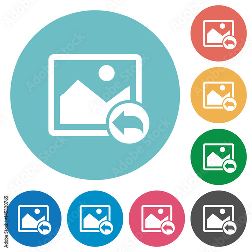 Undo image changes flat round icons