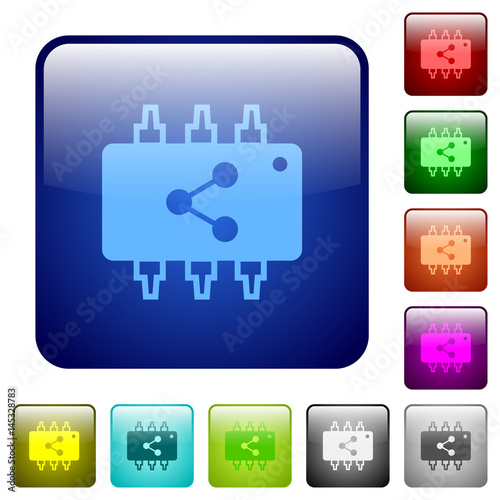 Connect hardware color square buttons