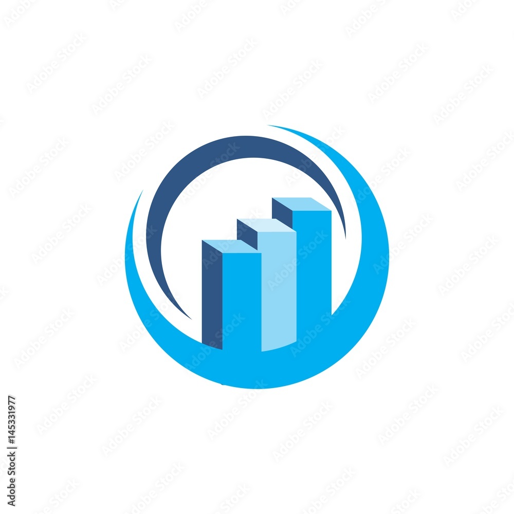 abstract circle financial icon logo abstract circle financial icon logo