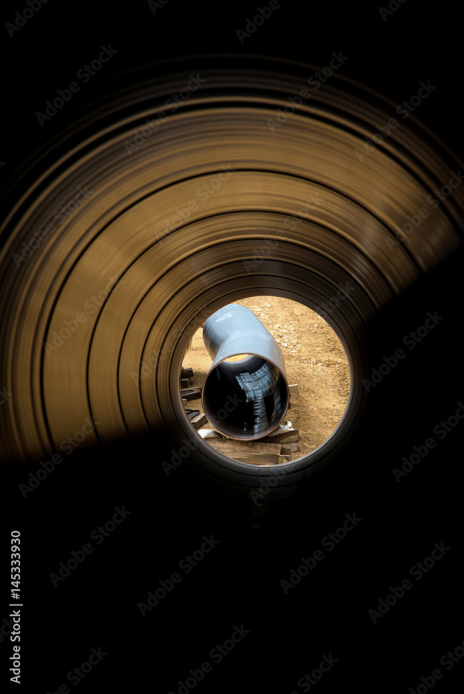Inside view of pipeline construction. Inside view of pipeline construction.