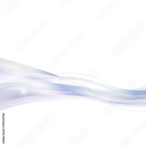 Abstract smooth Wave on white Background. Vector Illustration.