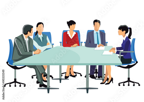 eine Gruppe von Geschäftsleuten beim Meeting