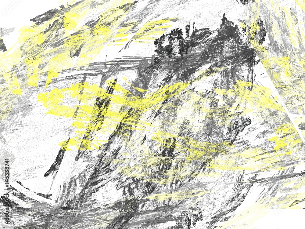 Fototapeta premium Abstract grunge dirty yellow background on white backdrop