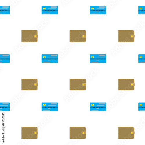 Banking card and wallet seamless pattern