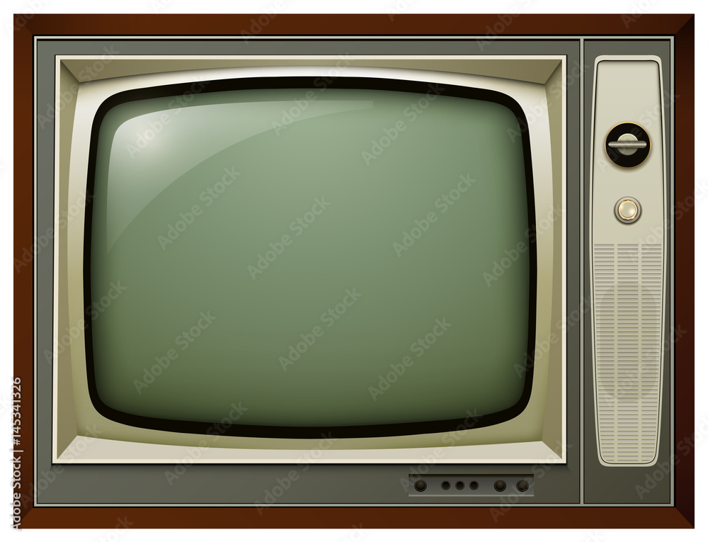 TV isolated, 3D vintage