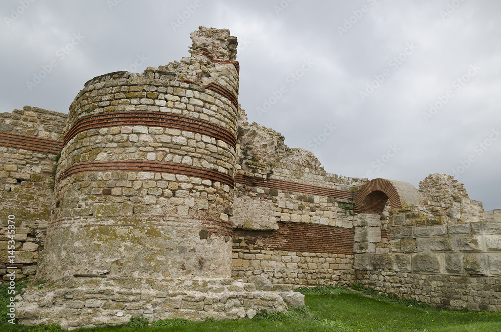 Part of the wall in the city of Nesebar in Bulgaria