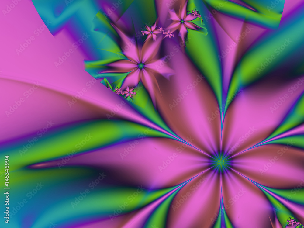 Scarlet flower fantasy drawing fractal painting Scarlet flower fantasy drawing fractal painting
