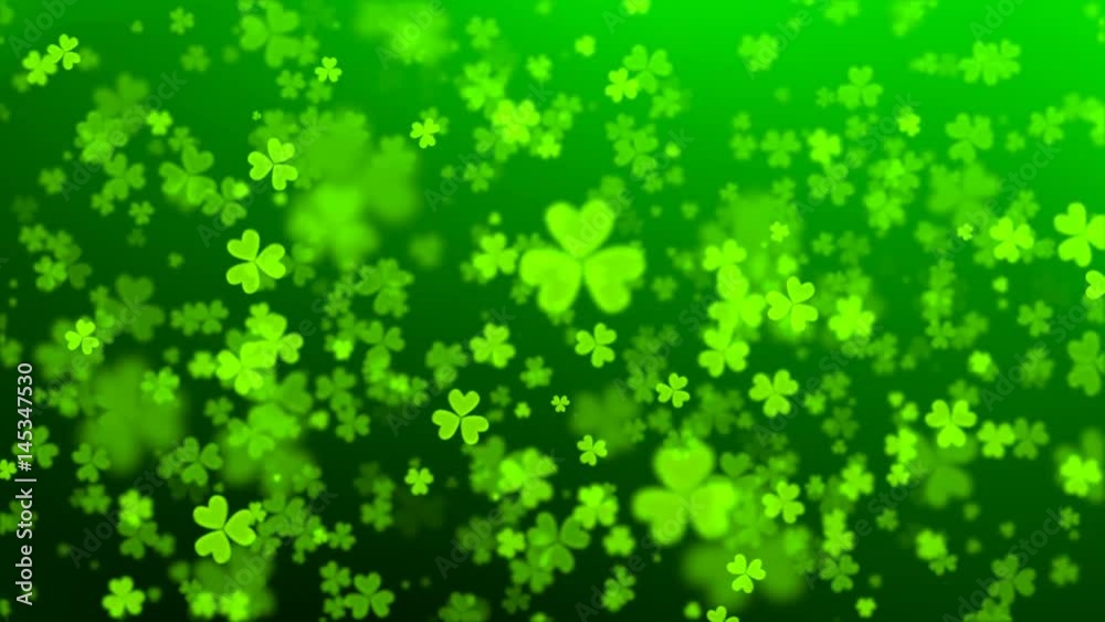 green hearts on the day of St. Patrick