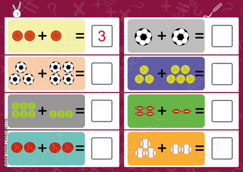 addition the object and write the correct answer