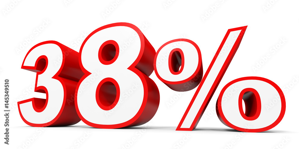 Thirty eight percent off. Discount 38 %. Thirty eight percent off. Discount 38 %.